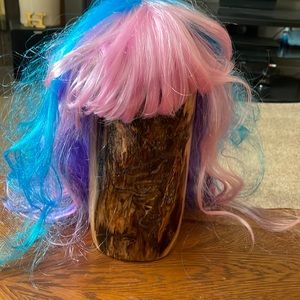 Girl’s pink and Blue and purple long wig